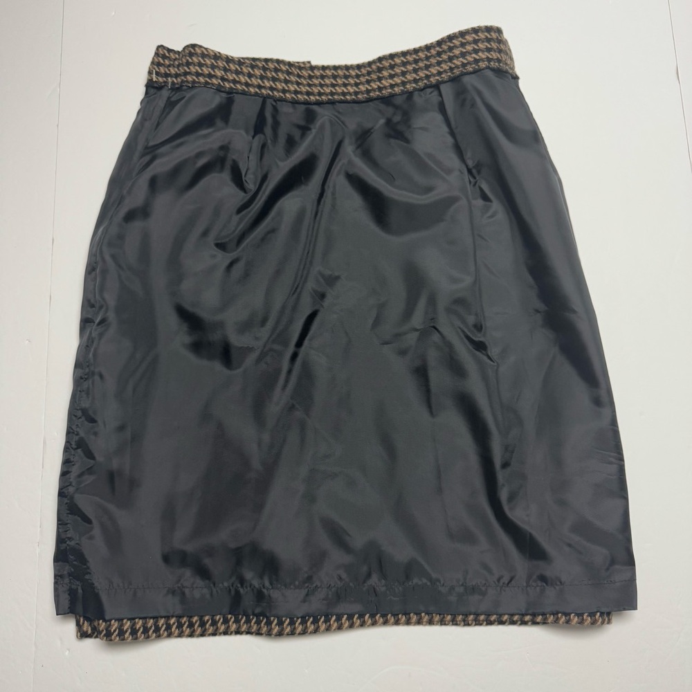 Vintage BRIGGS NY Fully Lined Wool Blend Brown Pencil Skirt Size: 8P Made In USA - Picture 6 of 12
